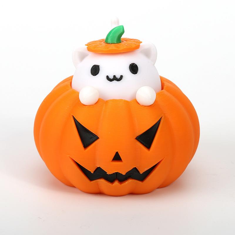 

3D печать миниатюрная модель отлив игра креативные подарки новая 3D печать хэллоуин тыква кот