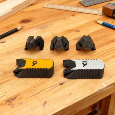 Bohrführung Hochfester PLA-Kunststoff Vielseitige Bohrführung mit modularen Schlitzen 45/90 Grad Rutschfeste Basis Holzbearbeitungswerkzeug