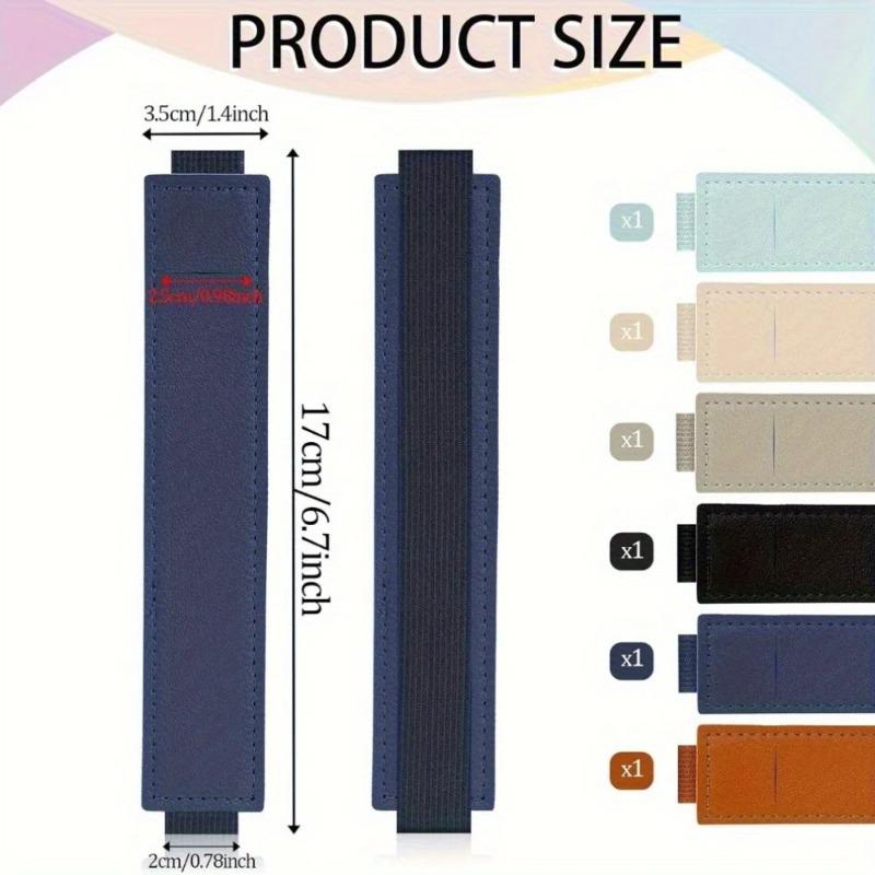 Durable Elastic Pen Holder Clip - Leather Pocket Case with Elastic Band for Laptops and Tablets - Stationery Accessories