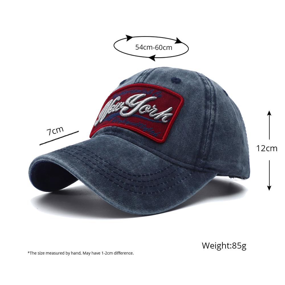 Snapback Adjustable Stitching Embroidered York New Brand Latest Fresh Neutral Gender Women Men For Cap Baseball Cotton Washed Vintage School Old