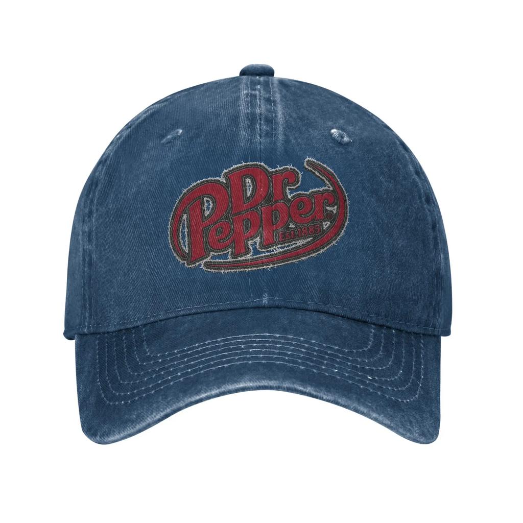 Sommer Dr Pepper Buchstabe Est Baseballkappe Sonne Hohe Qualität Benutzerdefiniertes Logo Gewaschene Trucker-Kappe Unisex Erwachsene Yk Snapback-Kappe