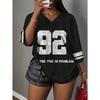 Buntes kreatives Zahlenbild 3D-gedrucktes lässiges Sport-T-Shirt für Damen Rundhalsausschnitt Bequem Weich Locker Atmungsaktiv Mode Sommer-T-Shirt