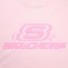 Skechers Logo Print Casual Round Neck Breathable Short Sleeve T-Shirt Women Tops Chalk-Pink L224W086-01SX