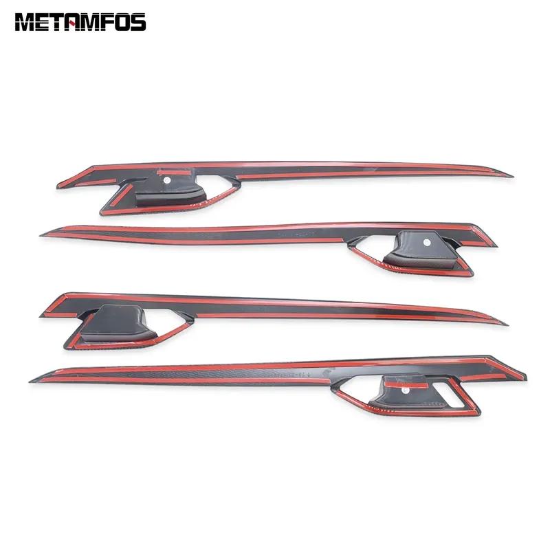 For Volkswagen VW Golf 8 MK8 Pro R - 2024 2025 Carbon Fiber Interior Door Handle Bowl Cover Trim Accessories Car Styling