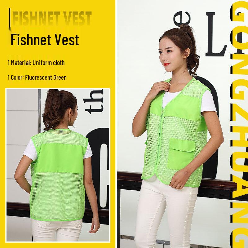 Reflective Custom Volunteer Workwear Vest for Cross-border Fishing, Sanitation, and Gardening XXL