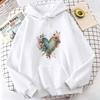 Vintage Floral Print Hoodie Casual Spring, Autumn, and Winter Sweatshirt Trendy Fashion for Men and Women