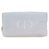 Dior White Velvet Cosmetic Pouch Makeup Bag Portable