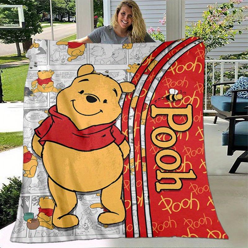 Winnie the Pooh Blanket Ultra-Soft, Warm, Cozy Throw for Living Room, Sofa, Four Seasons Travel Accessory Cute Cartoon Character