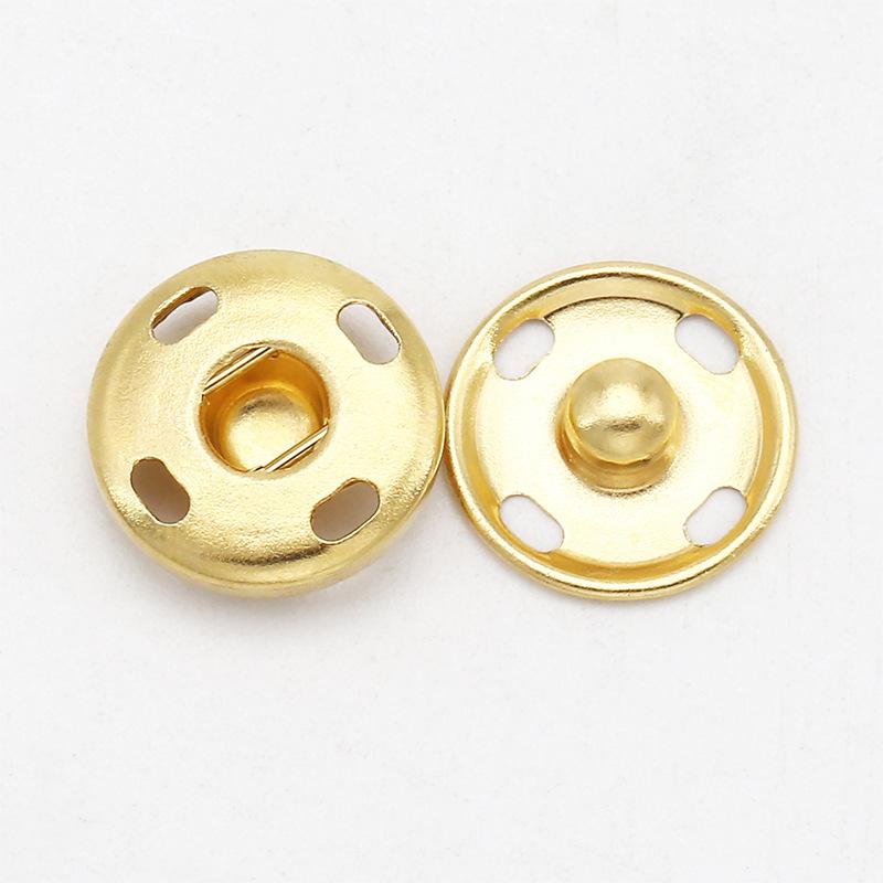

Round Children S Underwear Hidden Button Invisible Hand Sewn Metal Button Clothes Child And Mother Button Flip Button 1 #gold (copper does not rust) * 6mm