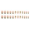 Cute Short Ballet Fresh Natural Green French Diamond Summer Flower Nail Piece Wear Nail Piece