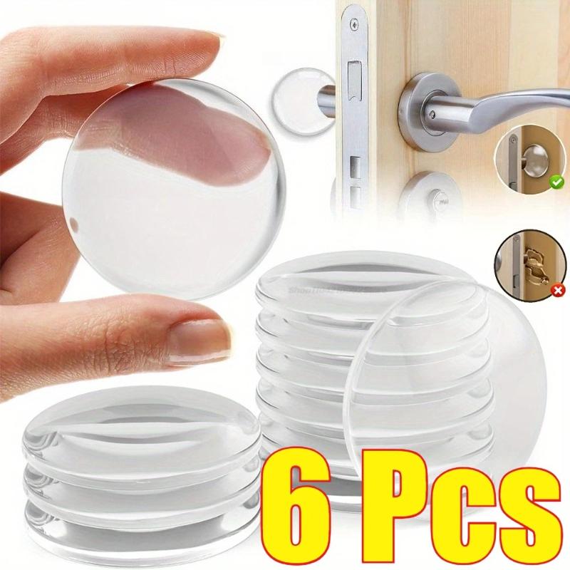 Round Transparent Soft Silicone Non-slip Door Stopper Muffler Wall Protector Self-adhesive Door Handles Bumper Protective Plug