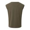 Men's Sleeveless Color Sports V-neck Base Shirt, Swing Neck Vest