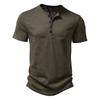 Mens Plain Short Sleeve Henley T Shirt Summer Casual Pullover Loose Top Blouse