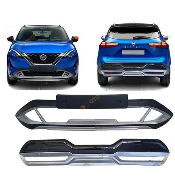 

For Nissan Qashqai Diffuser Set Front Rear Protection 2 Pieces 2021 2022 2023 2024 2025 - Racer Rocker Hot Sporty New Deal Wing