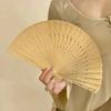 Personalized Hand Held Fan Engraved Chinese Wooden Fan Home Decoration Bamboo Folding Fan  Women