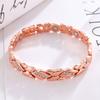Bracelet Magnétique Feuille pour Femme Feuille Brossée Personnalité Créative Bracelet Généreux