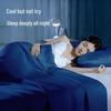 Spring/Summer Washable Ice Silk Quilt Set: Cool Summer Quilt & Thin Blanket with Cooling Fitted Sheet for Air Conditioning