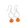 Boucles d'oreilles pendantes artisanales en argent sterling 925 et cornaline, 4,8 cm (1,90 po), taille EE-19-21