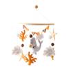 Wooden Rotating Musical Mobile With Whale Corals Design For Newborns Infant Bed Grasp Rattle