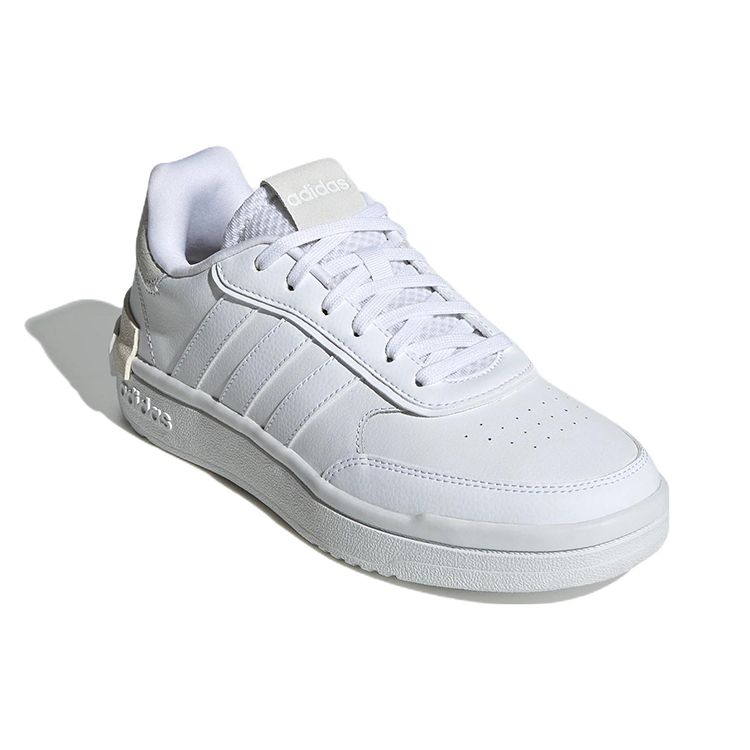 Adidas Neo Postmove Synthetic Leather Non-Slip Wear-Resistant Low-Top Skate Shoes Women Sneakers White GZ6783