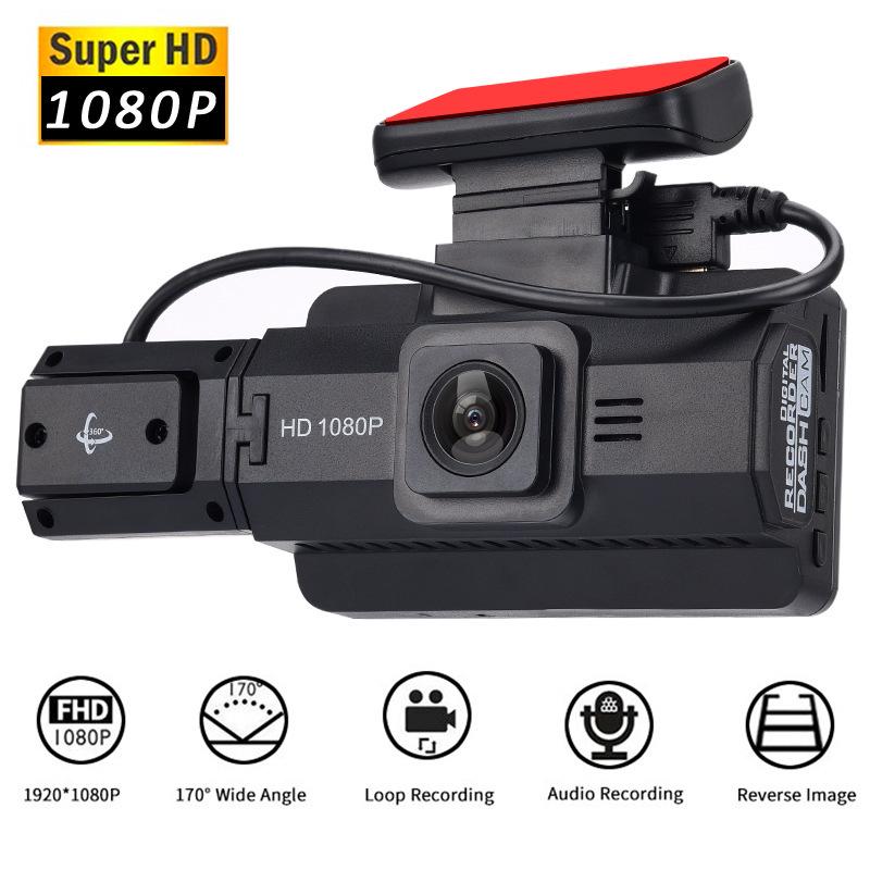 3" 1080P HD Car Dash Cam with Infrared Night Vision, Parking Monitor, and WIFI
