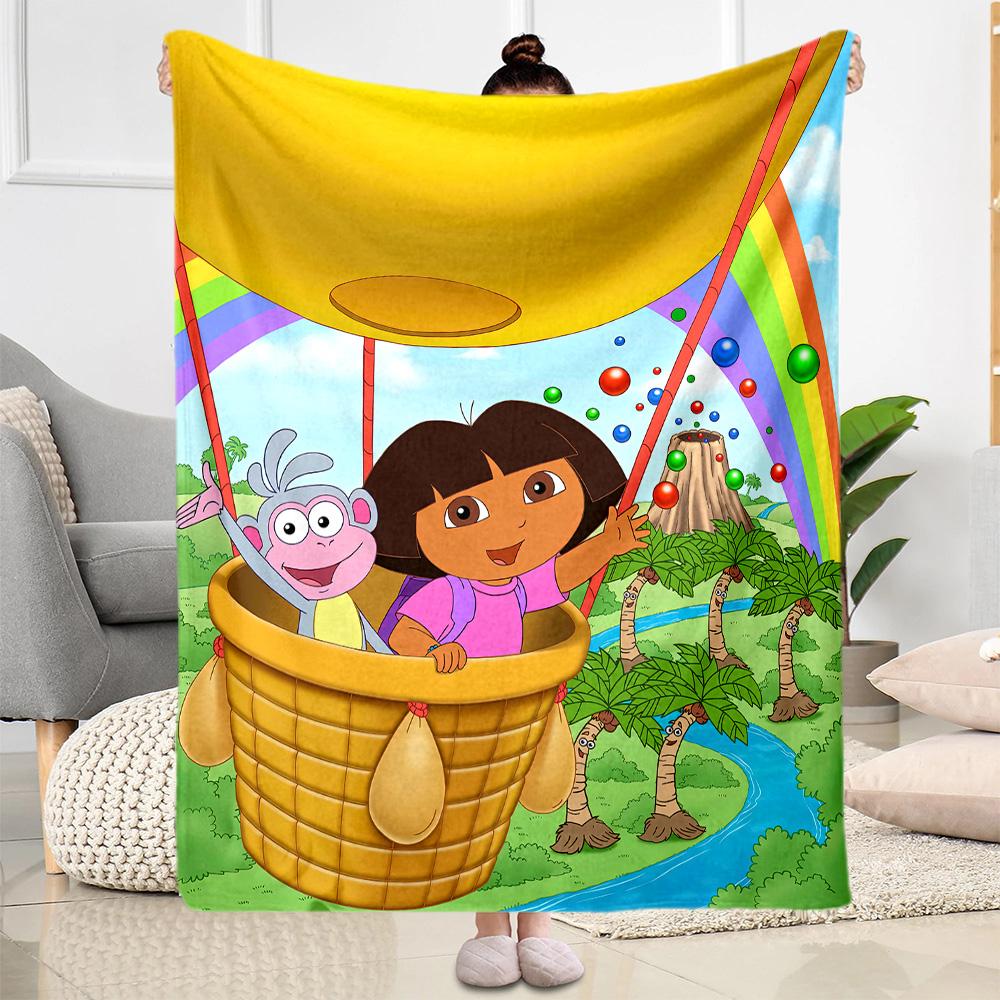 Dora Explorer Blanket Soft Warm Cozy Perfect for Picnics Couch Office All-Season Use Warmthful Decor Ideal Gift for Friends Family Couples Picnic