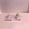 New Exquisite Small Starfish Zircon Star Earrings with Elegant and Fashionable Design, Personalized and High-end Accessories
