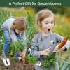 10Pcs Gardening Tool Set Folding Stool Storage Tote Bag Stainless Steel Wooden Handle Planting Weeding Yard Kit