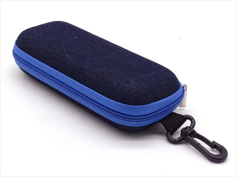 EVA Denim Zippered Glasses Case for Myopia or Sports Sunglasses - Pressure Resistant and Casual Design
