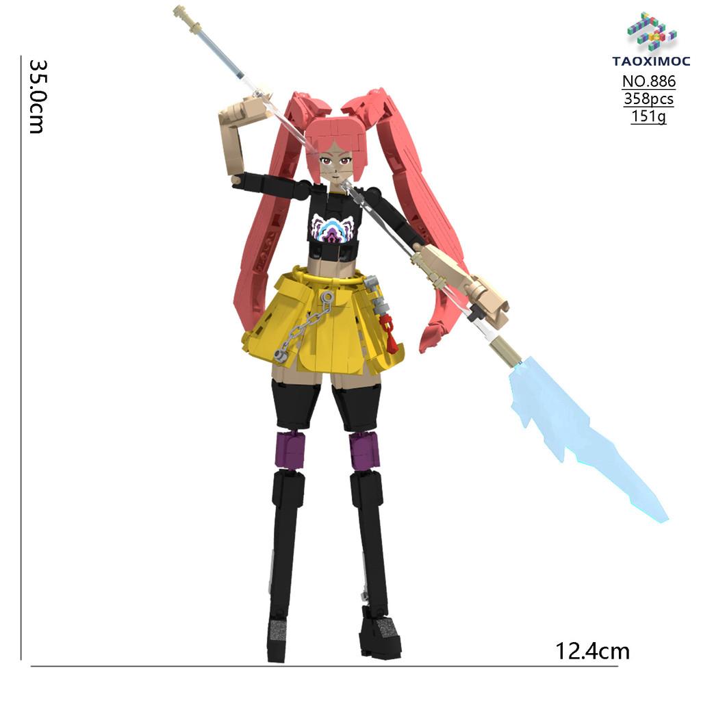 Demon Hunters Kpop Rumi Mira Zoey Anime Character Building Block Model Ornament