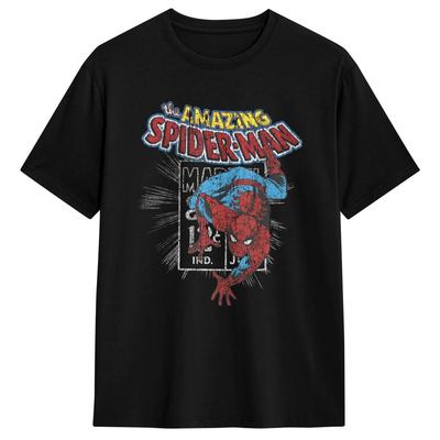 2026Haikyuu Amazing Spider-Man Retro Comic Poster Print Fashion Men's Casual Crew Neck Loose Short Sleeve T-Shirt