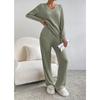 QICED Completi Pantalone Casual Moda Donna Manica Lunga Scollo a V