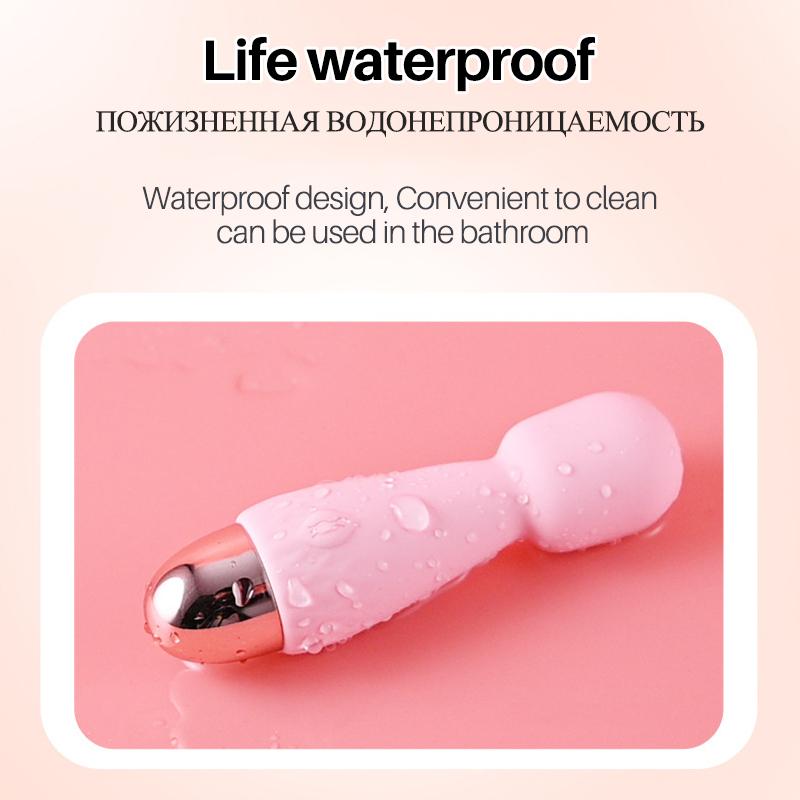Výkonný vibrátor Malá velikost USB dobíjecí Magic Wand AV Vibrátor Clitoris Masážní přístroj Erotické sexuální hračky