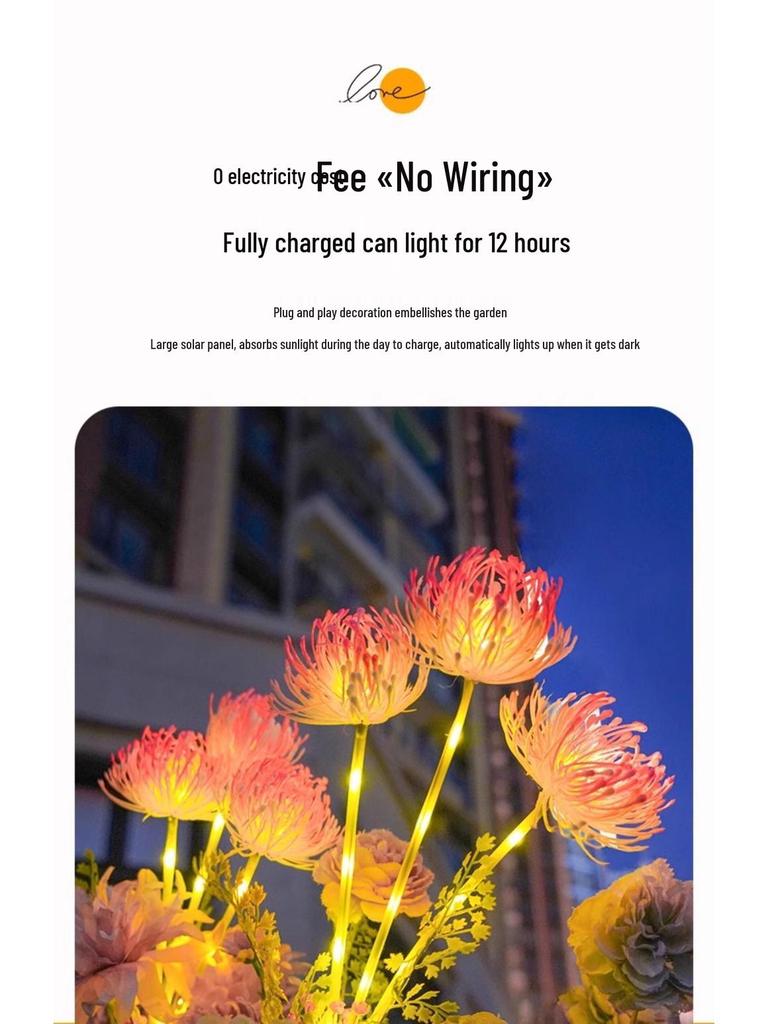 Solar Higanbana Sunflower Garden Lights - Outdoor Landscape Decoration
