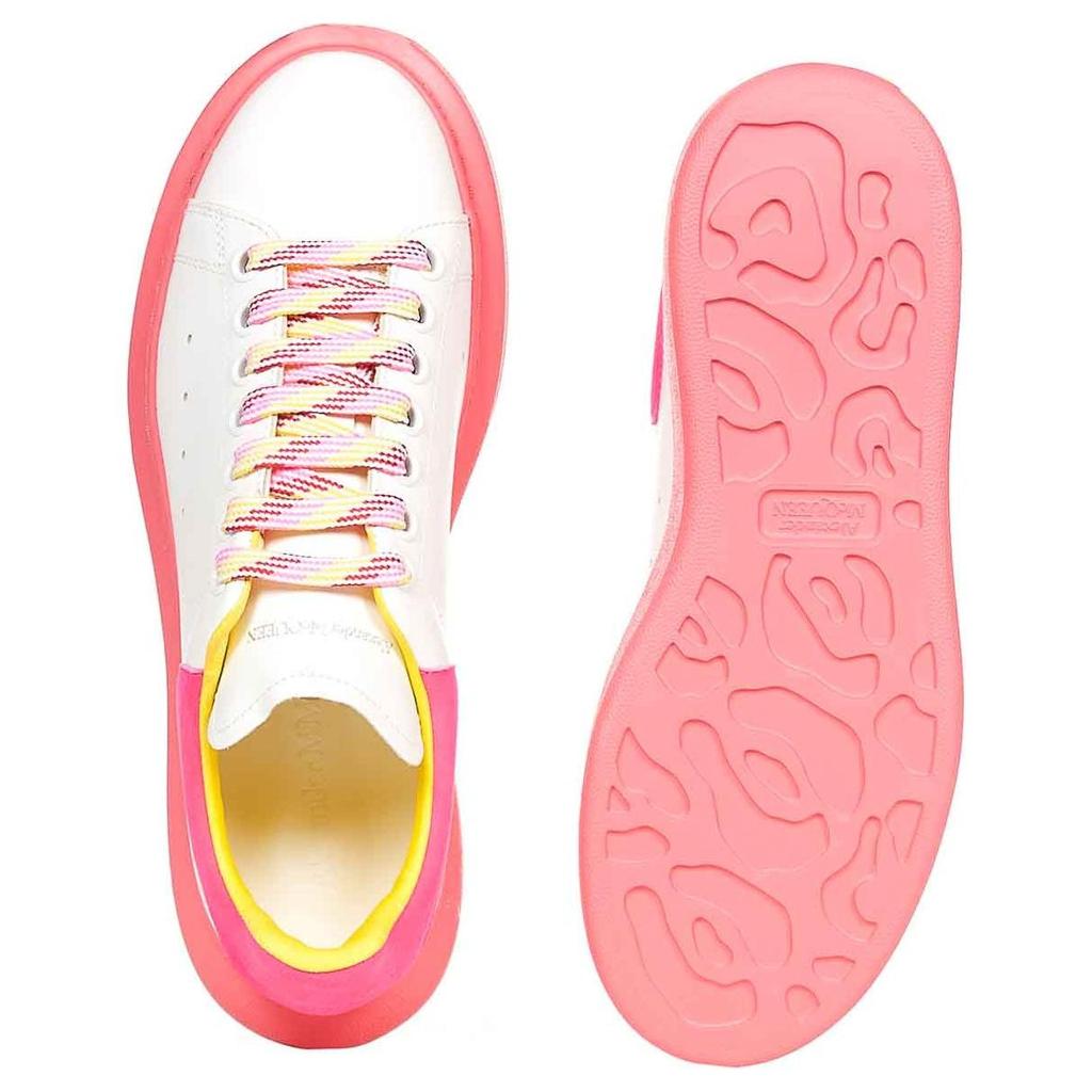 (WMNS) Alexander McQueen Oversized Sneakers 'White Pink Yellow' Women's 553770WIB9N9555