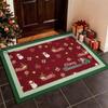 Christmas Doormat Indoor Entrance Non-Slip PVC Wire Rug Home Entryway
