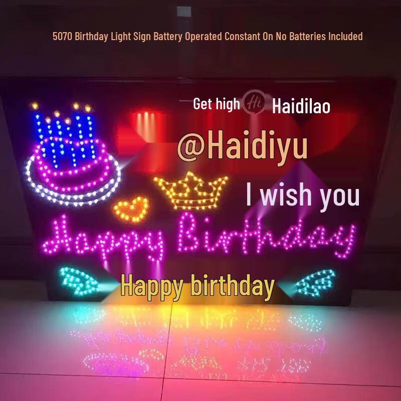 ZOERSISUR LED DIY Happy Birthday Celebration Light Sign