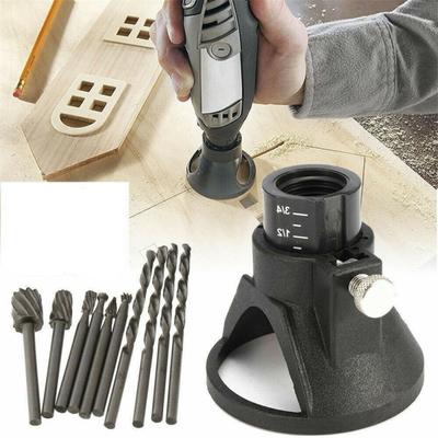11ks/sada vrtáků Sada nástavců Více rotačních nástrojů Řezací vodítko Hss router