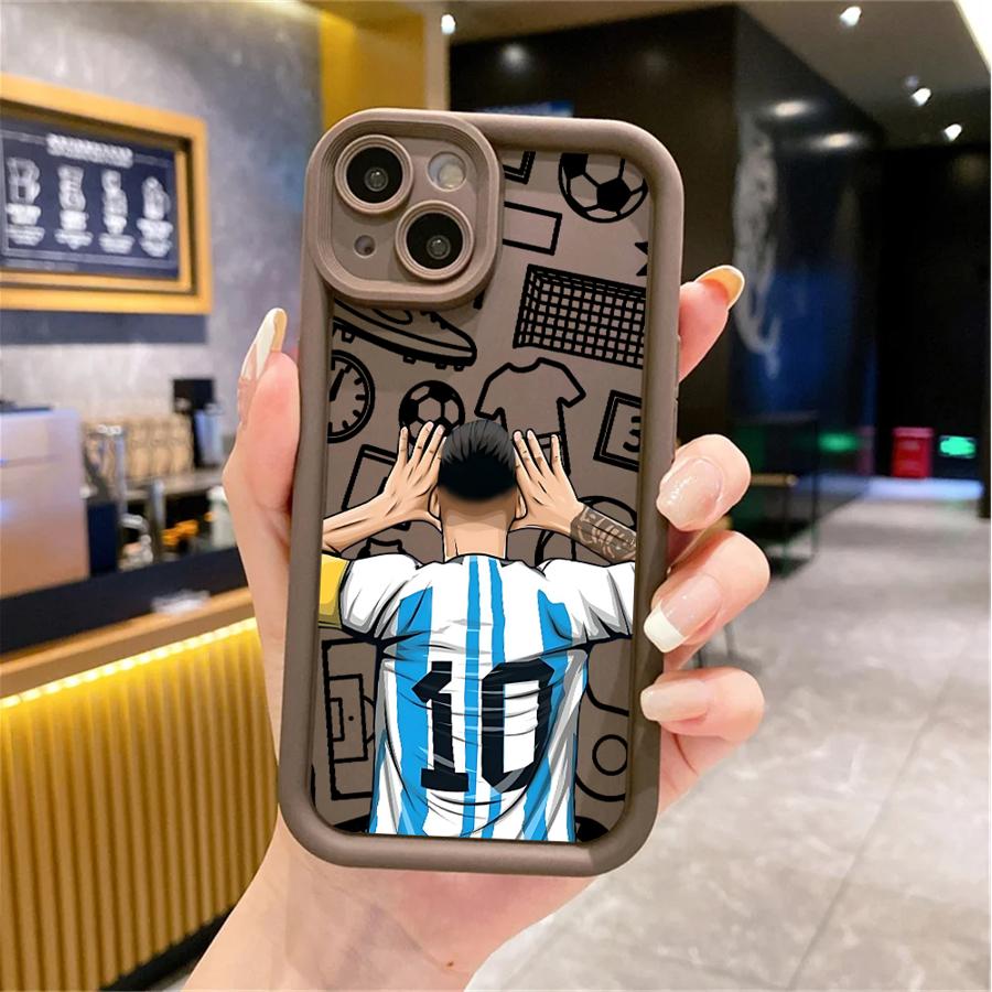 Soft TPU Phone Case for iPhone 14 Pro 14 11 12 Mini 15 Plus 16e 13 Pro MAX 11 XS XR 16 Plus Cartoon Football Number