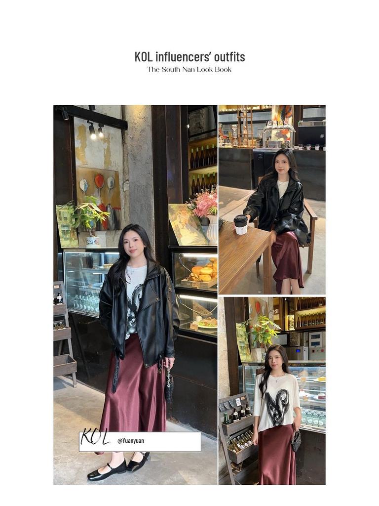 Sinan Modern Double Collar Asymmetrical Biker Leather Jacket - Early Autumn SN7087