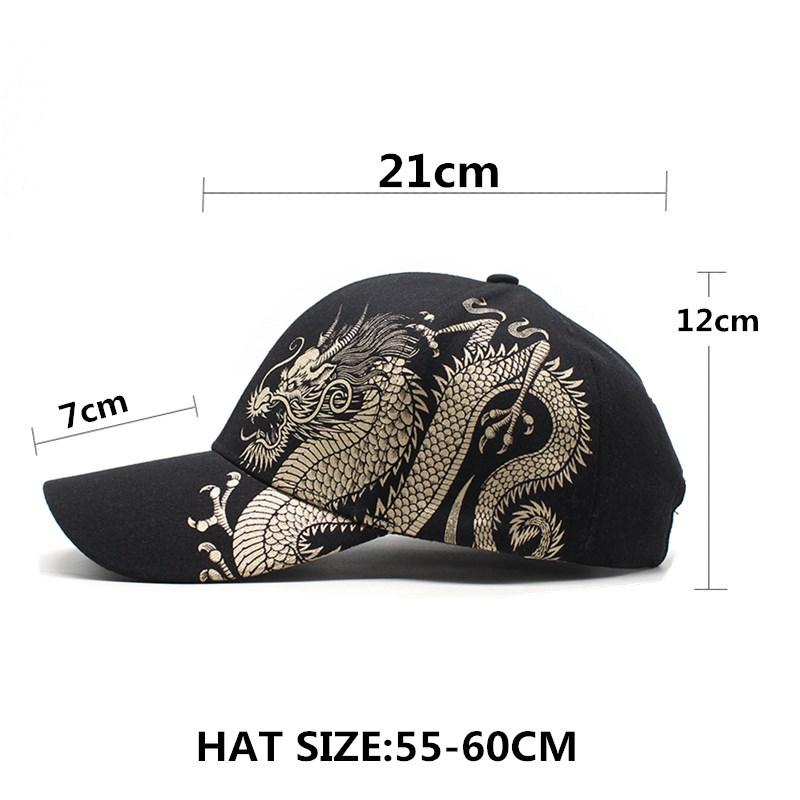 Chinese Wind Dragon Pattern Baseball Cap Men'S Outdoor Leisure Cap Women'S Trend Versatile Sun Hat