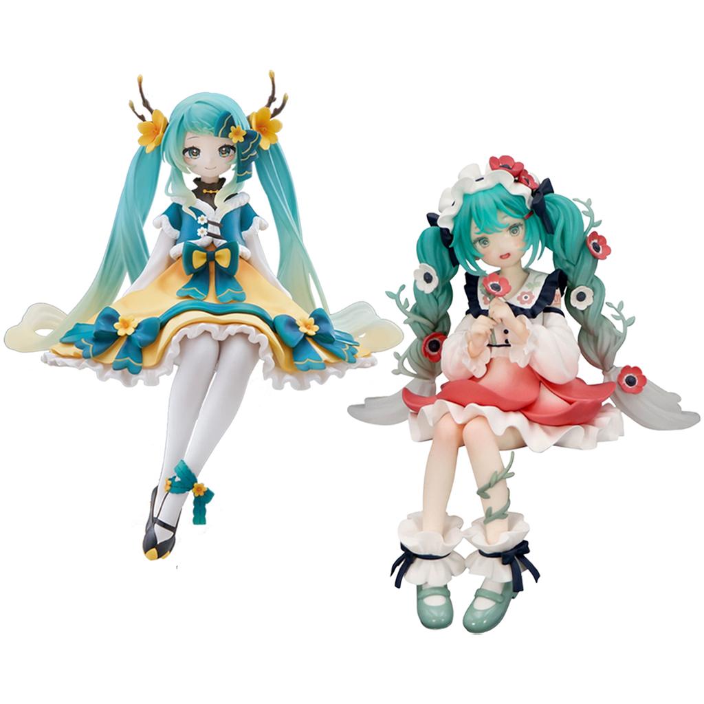 Hatsune Miku Anime Figure Toys Flower Fairy Collection Series MIKU Cute Cartoon PVC Action Figurine Model Doll Kid Birthday Gift