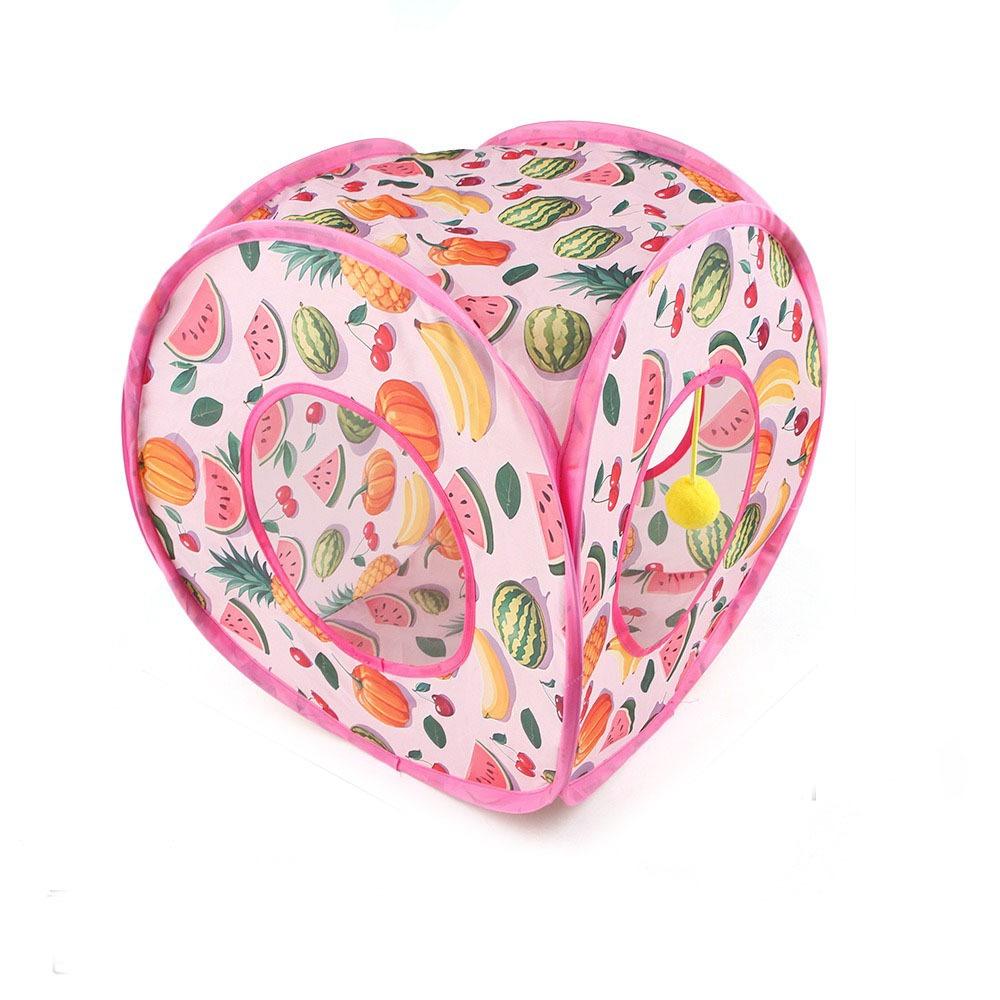 Foldable Cat Play Tunnel Printed Cat Channel Universal Cat Tent Nest  Small Pet