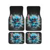 Car Carpet Mat Set Of 4, Anime Automotive Accessories Interior All Weather Floor Mats Decor With Non  Black   Backing