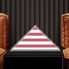 Lightweight Showcase Premium Clear Acrylic Flag Display Case - Modern Triangular Design, Fits 5x9.5In Flags, Wall / Table Mount