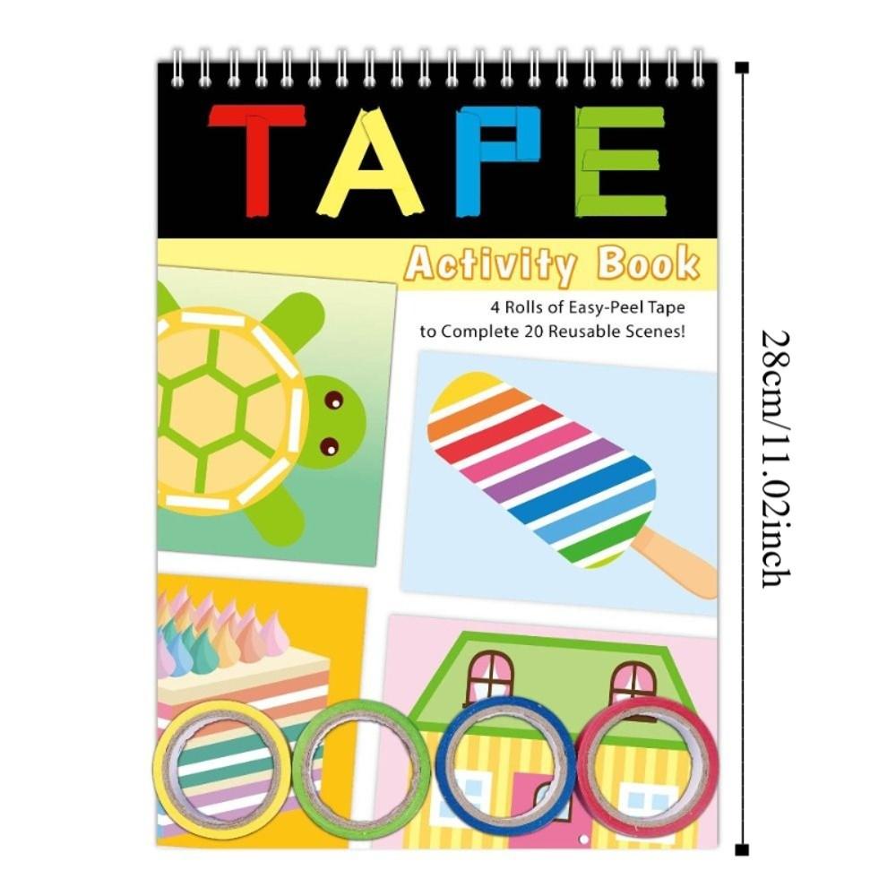 Handmade Material Cartoon DIY Set Educational Tape Coloring Toy  Creative Play