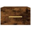Wall Mounted Nightstands Set of 2 Smoked Oak Finish 35 x 35 x 20 cm