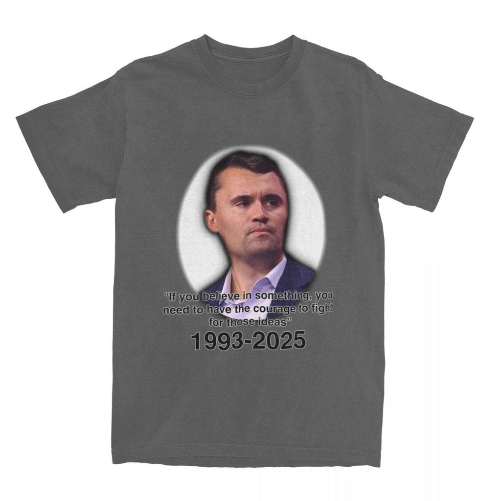 Justice For Charlie Kirk T Shirts Cotton Vintage T-Shirt Round Neck Legends Never Die Tee Shirt Short Sleeve Clothing Plus Size