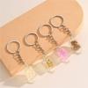 Glow Cup Fruit Ice Cream Keychain Acrylic Pendant Flower Slice Keyring Jewelry Gifts   Car Keychain