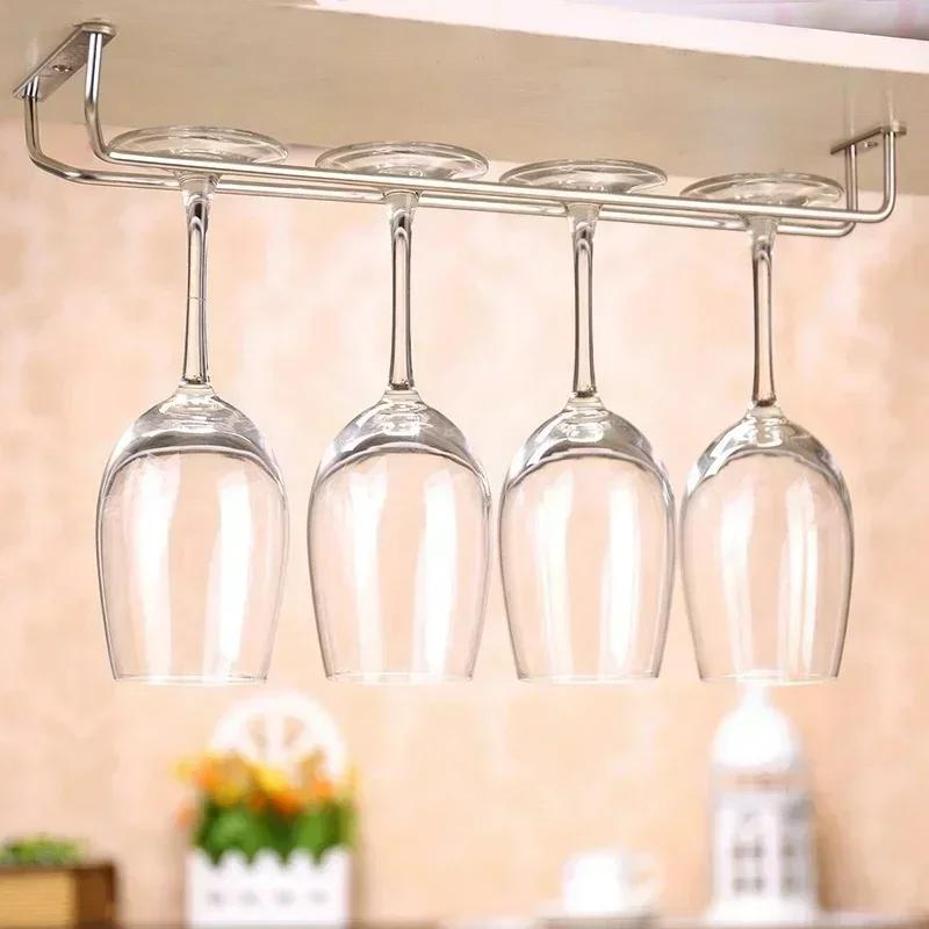 Bar Tool Wine Glass Holder Bartender Hanging Stemware Stand Teacup Goblet Hanger Shelf Home Kitchen Bar Sipplies Goblet Rack